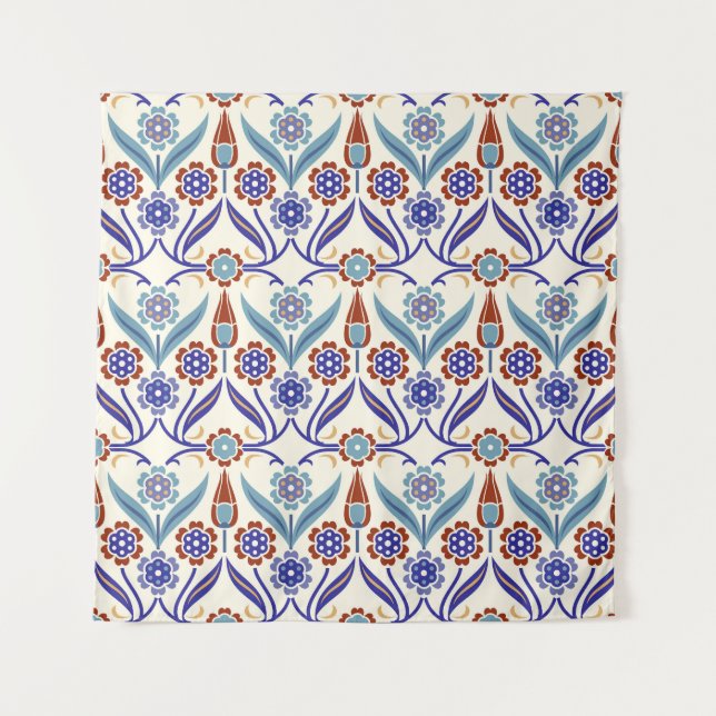 Turkish Mosaic: Colorful Seamless Pattern Tapestry (Front)