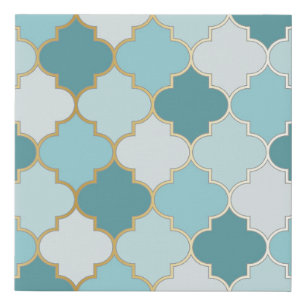 Turkish Mosque Window Seamless Pattern. Ramadan mu Faux Canvas Print