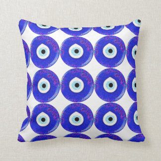 Turkish Nazar Evil Eye Design Throw Pillow