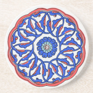 Turkish Ottoman Tile Pattern Coaster