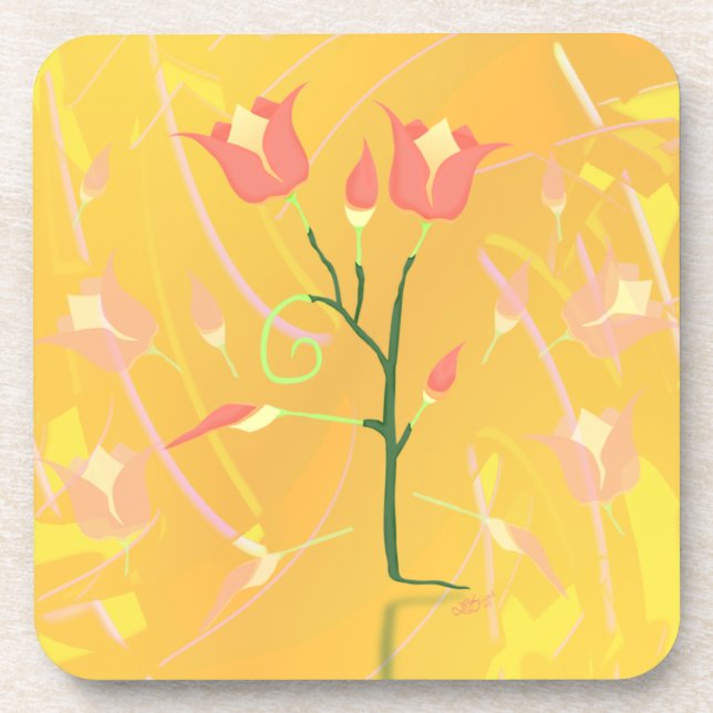 Turkish Poppy Beverage Coaster (Front)