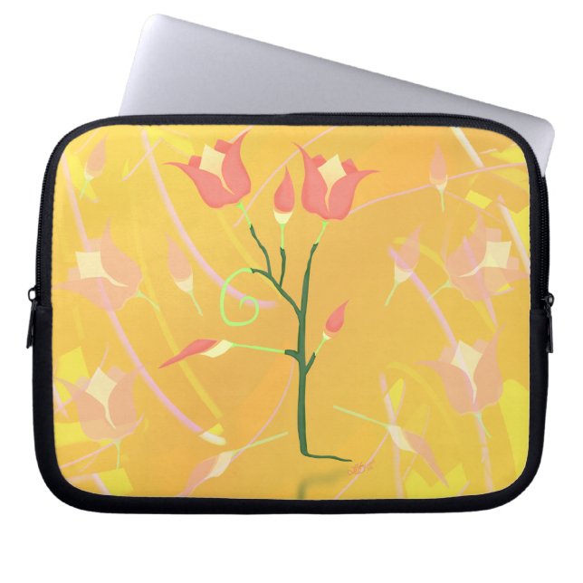 Turkish Poppy Laptop Sleeve (Front)