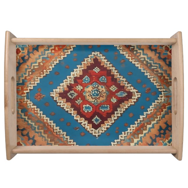 Turkish Popular Beautiful Old Pattern Collection Serving Tray (Front)