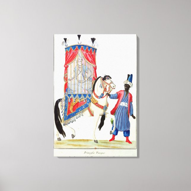 Turkish princess on her way to the mosque canvas print (Front)