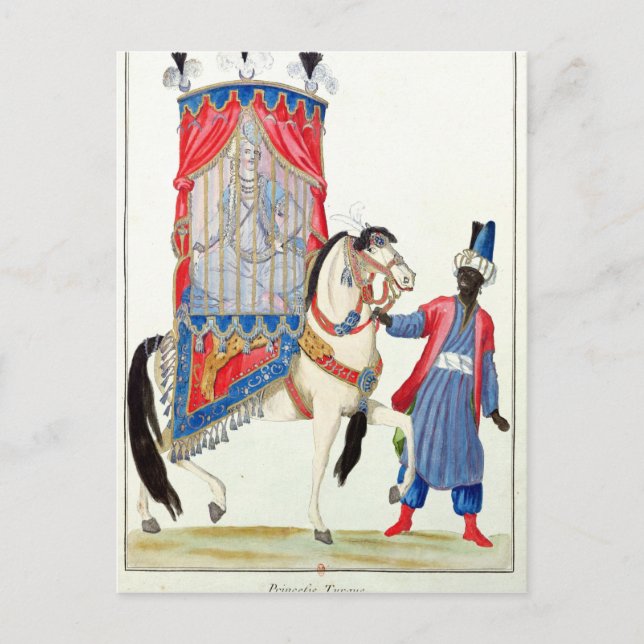 Turkish princess on her way to the mosque postcard (Front)