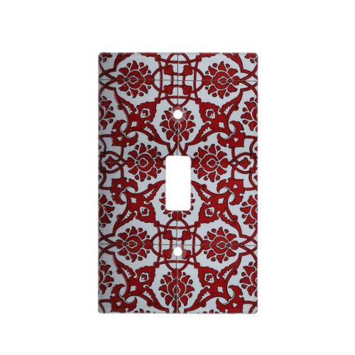 Turkish  Red Ceramic Floral Light Switch Cover