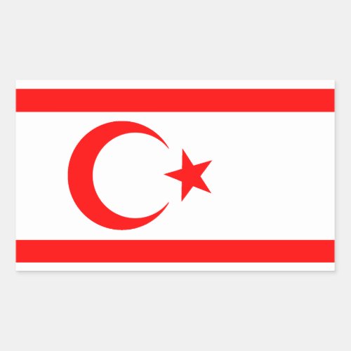 Turkish Republic of Northern Cyprus Rectangular Sticker