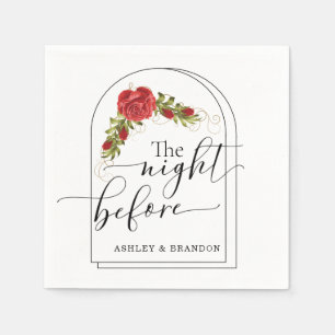 Turkish Rose Minimal Script The Night Before Napkins