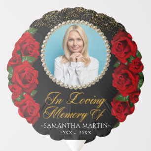 Turkish Roses In Loving Memory Memorial Balloon