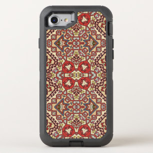 Turkish Rug in Red, Beige and Black OtterBox Defender iPhone SE/8/7 Case