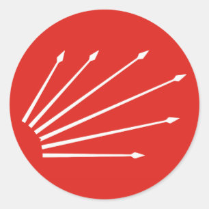Turkish Six Arrows Classic Round Sticker
