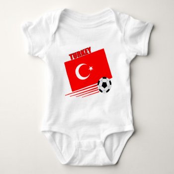 Turkish Soccer Team Baby Bodysuit by worldwidesoccer at Zazzle