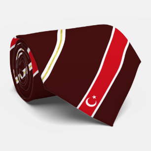 Turkish stripes flag neck tie