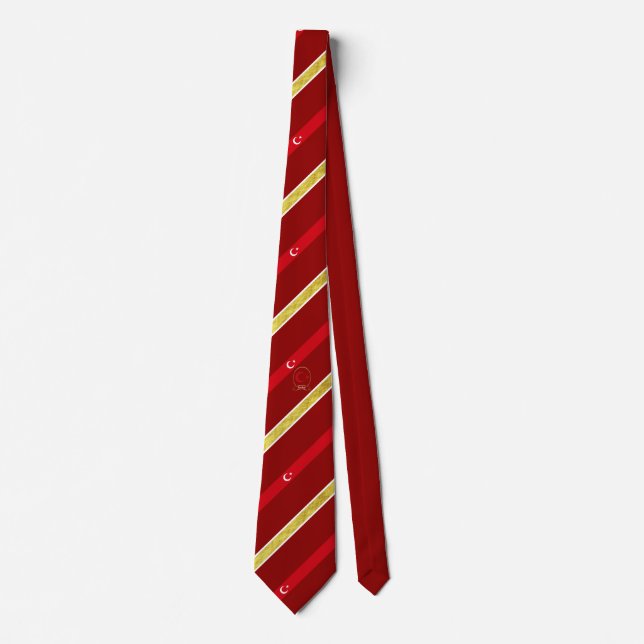 Turkish stripes flag neck tie (Front)