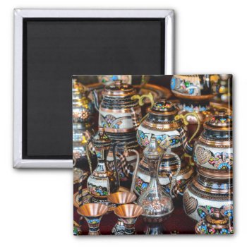 Turkish Teapots For Sale In Istanbul Turkey Magnet by bbourdages at Zazzle