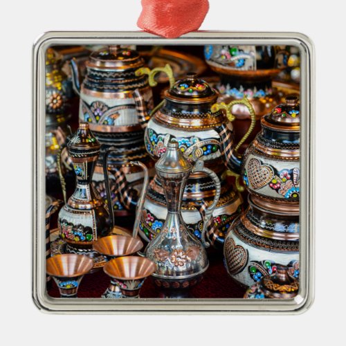 Turkish Teapots for Sale in Istanbul Turkey Metal Ornament