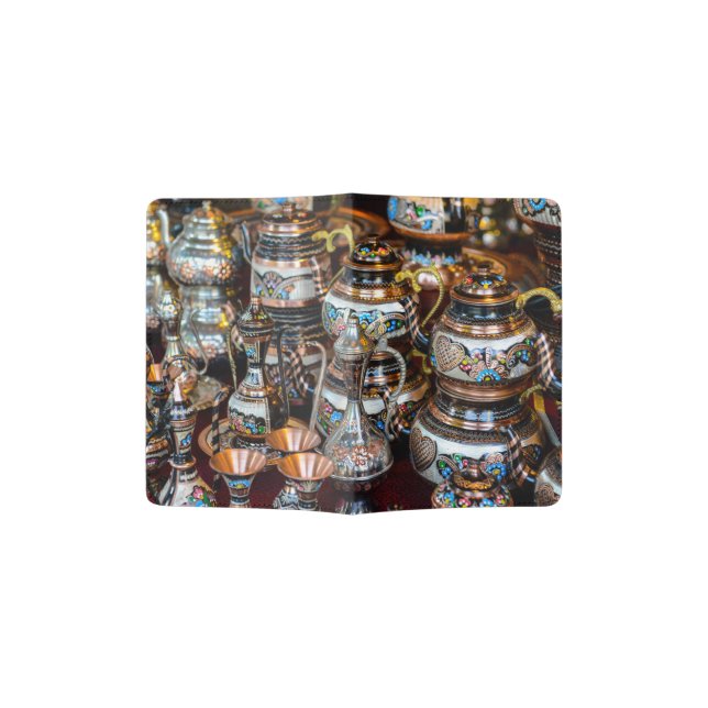 Turkish Teapots for Sale in Istanbul Turkey Passport Holder (Opened)