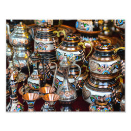 Turkish Teapots for Sale in Istanbul Turkey Photo Print