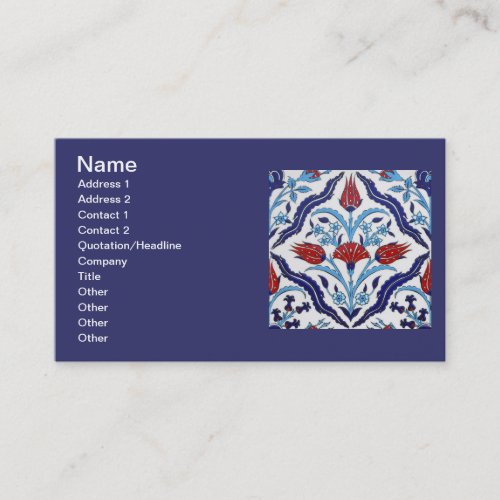 Turkish tile Business Card