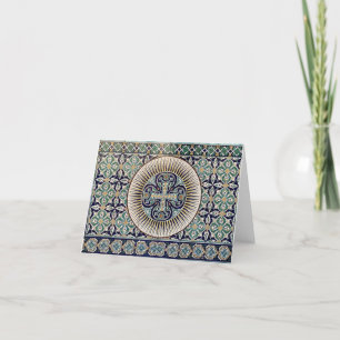 Turkish Tile Letterpress Thank You Card