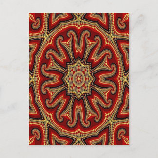 Turkish tile mandala postcard