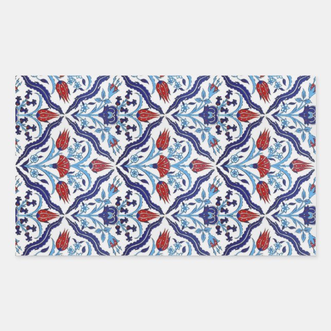 Turkish tile Rectangle Sticker (Front)