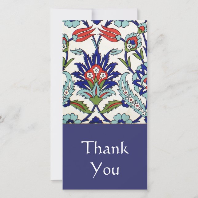 Turkish tile Thank You Card (Front)