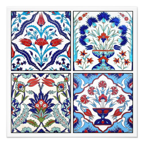 Turkish tiles collection photo print