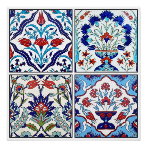 Turkish tiles collection poster