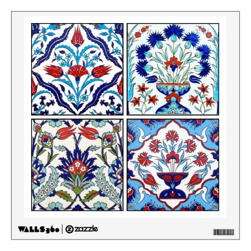 Turkish tiles collection wall decal
