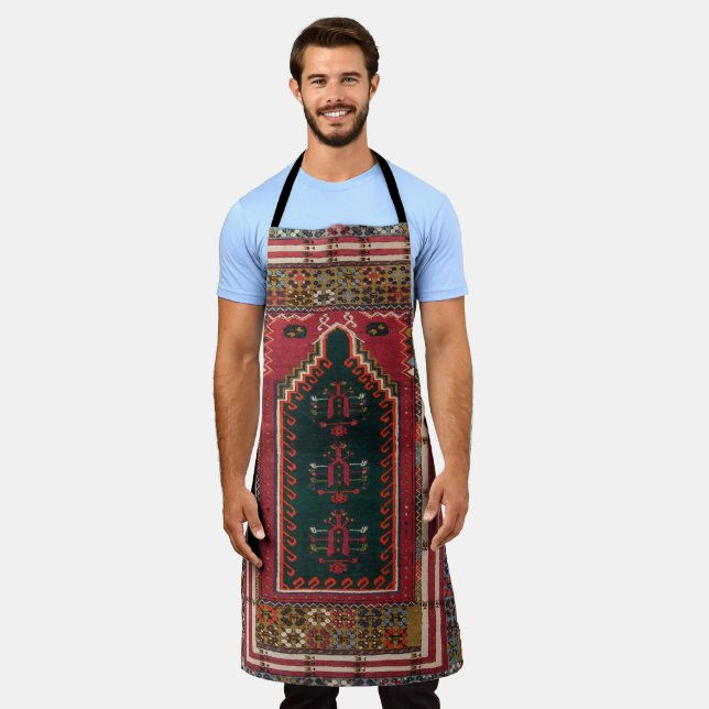 Turkish traditional carpet design apron (Worn)