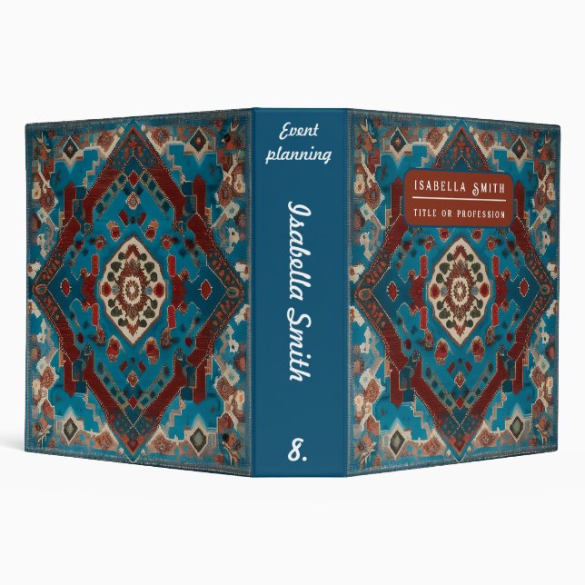 Turkish Trendy Beautiful Old Pattern Collection 3 Ring Binder (Background)