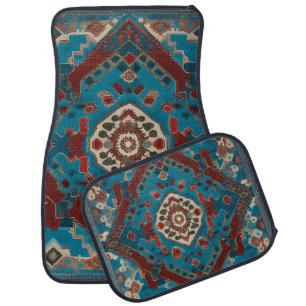 Turkish Trendy Beautiful Old Pattern Collection Car Floor Mat