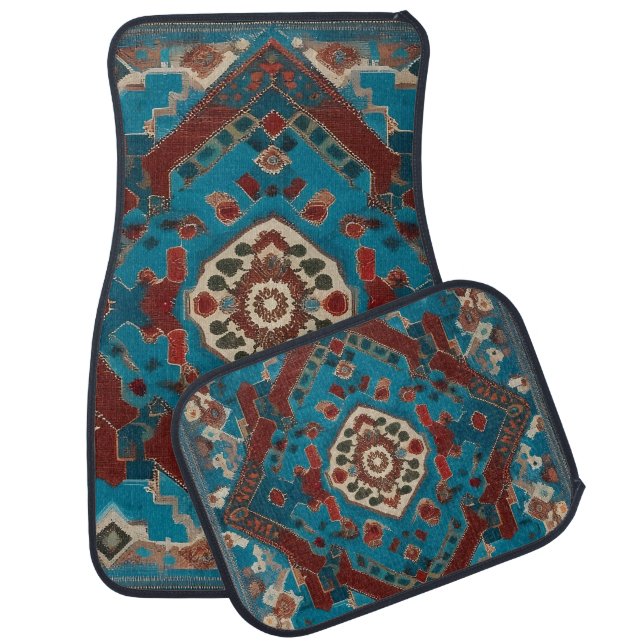 Turkish Trendy Beautiful Old Pattern Collection Car Floor Mat (Set)