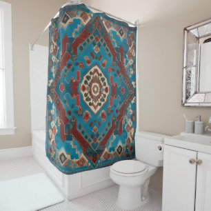 Turkish Trendy Beautiful Old Pattern Collection Shower Curtain