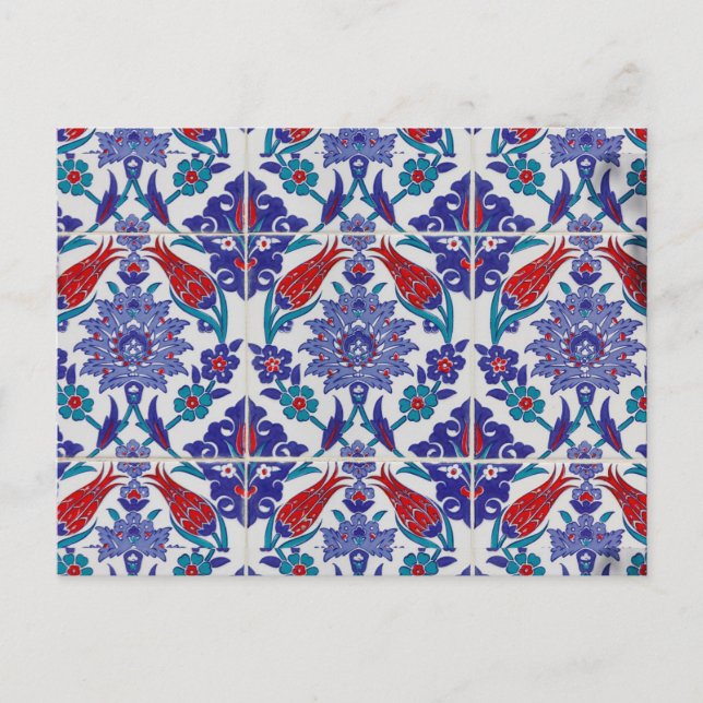 Turkish Tulip Oriental Arabesque Floral  Postcard (Front)