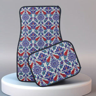 Turkish Tulip Oriental Arabesque Floral Visual art Car Floor Mat