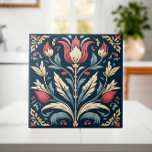 Turkish tulip Ottoman-inspired Ceramic Tile<br><div class="desc">Turkish tulip Ottoman-inspired</div>