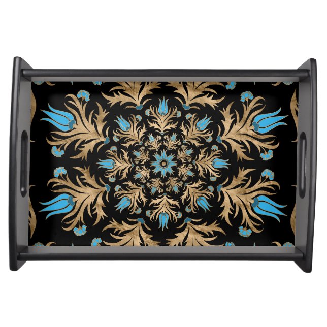 Turkish tulip - Ottoman tile Serving Tray (Front)