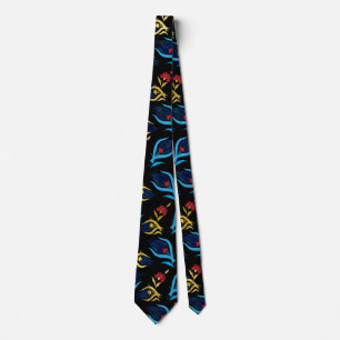 Turkish tulip pattern neck tie