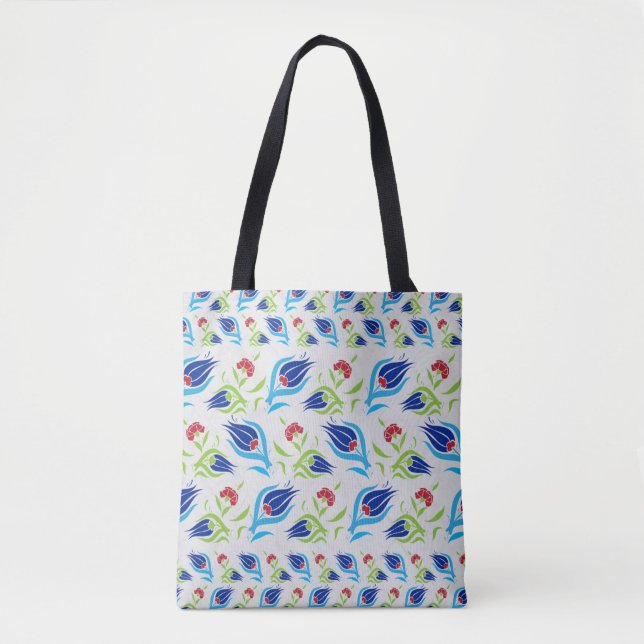Turkish tulip pattern tote bag (Front)