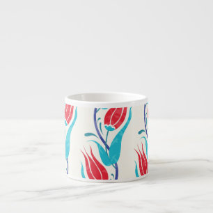 Turkish Tulips: Traditional Seamless Motif. Espresso Cup