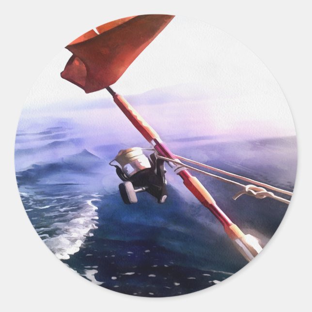 Turkish Vacation Fishing Trip  Classic Round Sticker (Front)