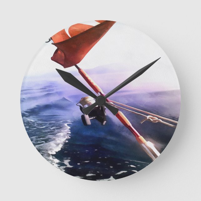 Turkish Vacation Fishing Trip  Round Clock (Front)