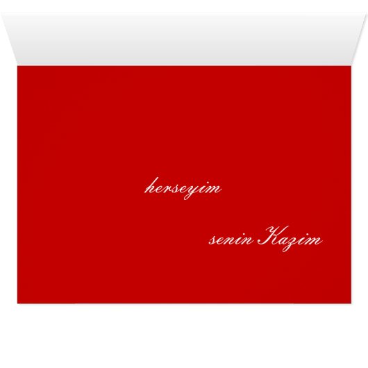 Turkish Valentine Card (Inside Horizontal (Bottom))
