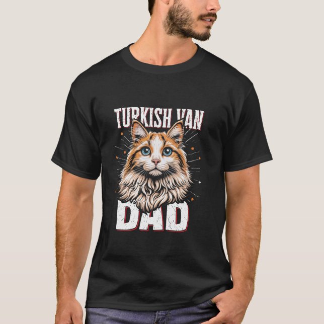 TURKISH VAN DAD Cat Daddy Turkish Van Cats Owner L T-Shirt (Front)
