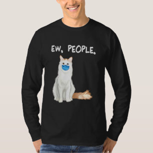 Turkish Van Ew People  Cat Wearing Face Mask T-Shirt
