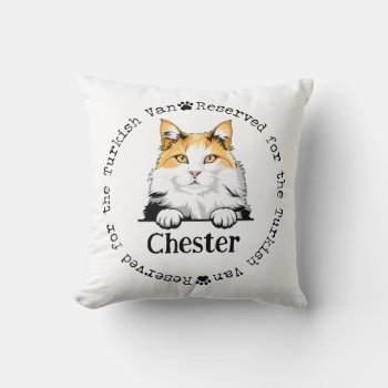 Turkish Van Reserved For The Cat Pillow - Custom by weddingsnwhimsy at Zazzle