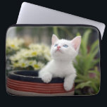 Turkish White Kitten Laptop Sleeve<br><div class="desc">Turkish white kitten with blue eyes</div>