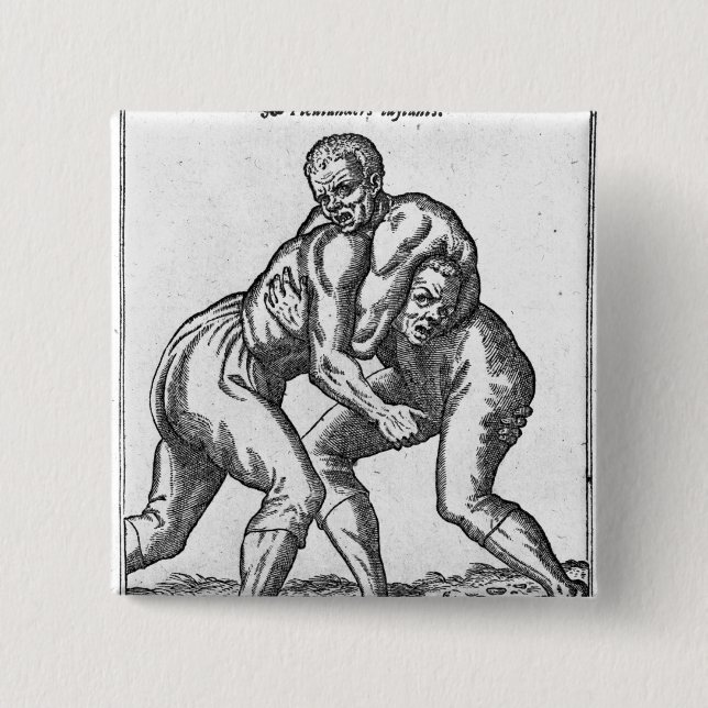 Turkish Wrestlers Button (Front)